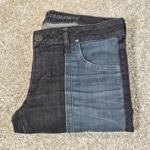 Citizens of Humanity Womans Two-tone Skinny‎ MotoJeans Size 28 color block